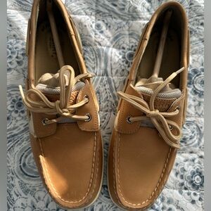 Sperry Metallic Linen Bluefish Boat Shoes NWT